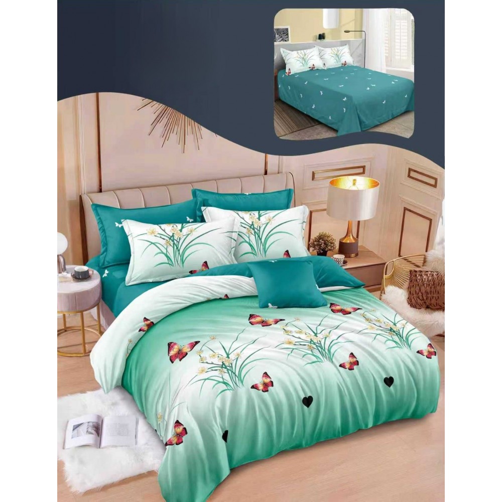 Двулицев спален комплект 100% памук от 6 части B215 Двулицев спален комплект 100% памук от 6 части B215