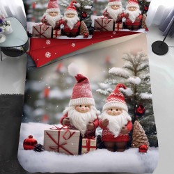 Единичен спален комплект с ластик от 4 части 100% памук K614